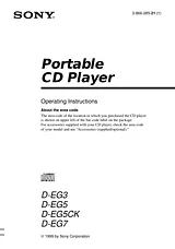 Sony D-EG7 Manual