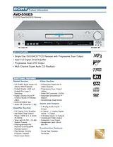 Sony AVD-S50ES Guia De Especificação