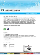 Conceptronic 3.5" Multi Front Panel USB 3.0 1100099 사용자 설명서