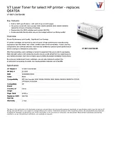 V7 Laser Toner for select HP printer - replaces Q6470A V7-B07-C6470A-BK 数据表