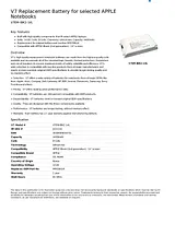 V7 Replacement Battery for selected APPLE Notebooks V7EM-IBK2-14L Leaflet
