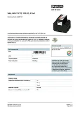 Phoenix Contact Type 1 surge protection device VAL-MS-T1/T2 335/12.5/3+1 2800184 2800184 Datenbogen