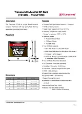 Transcend Information TS512MCF100I-P Manual Do Utilizador