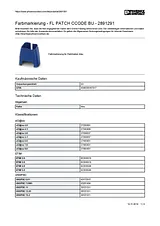 Phoenix Contact Color-coding FL PATCH CCODE BU 2891291 2891291 Data Sheet