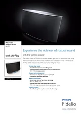 Philips SoundAvia wireless speaker AD7050W AD7050W/10 Справочник Пользователя