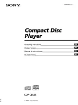 Sony CDP-CE535 Справочник Пользователя