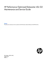 HP Performance Optimized Data Center (POD) 40c Instruction De Maintenance