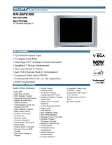 Sony kv-27fv300 Specification Guide