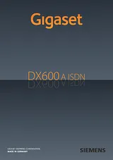 Gigaset DX600A ISDN S30853-H3101-B101 Manuel D’Utilisation