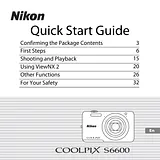 Nikon COOLPIX S6600 Anleitung Für Quick Setup