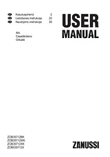 Zanussi ZOB35712WK Manual Do Utilizador