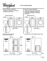 Whirlpool WFW94HEAC Dimensional Illustrations