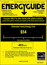 GE GIE18ETHWW Energy Guide