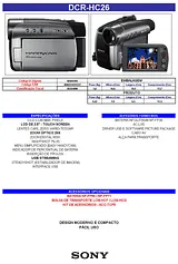 Sony DCR-HC26 Guida Specifiche