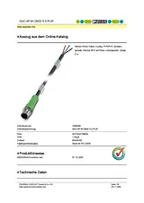 Phoenix Contact 1668069 SAC-4P-M12MS/ 5,0-PUR Sensor / Actuator Cable 1668069 Data Sheet