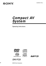 Sony DAV-FC8 Manual