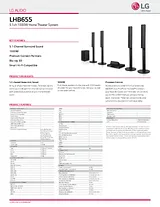 LG lhb655 Specification Sheet