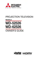 Mitsubishi Electronics WD-52526 Инструкции Пользователя