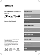 ONKYO dv-sp800 Manual De Instruções