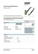 Phoenix Contact Sensor/Actuator cable SAC-5P-10,0-PUR/M12FR SH 1500761 1500761 Data Sheet