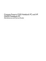 HP g6000 compaq presario f500 Manual Do Serviço
