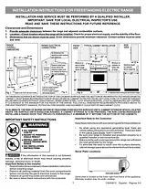 Frigidaire DGEF3041KF Инструкции По Установке