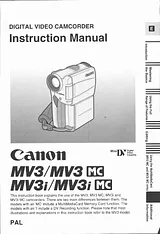 Canon MV3 ユーザーズマニュアル