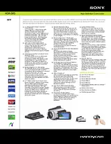 Sony HDR-SR5/C Specification Guide