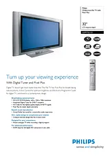 Philips widescreen flat TV 32PF7521D 32PF7521D/10 User Manual