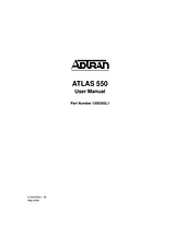 Adtran 550 ユーザーズマニュアル