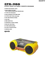 Sony CFD-980 Guida Specifiche