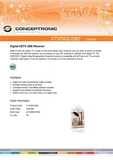 Conceptronic Digital HDTV USB Receiver 1200042 Manuel D’Utilisation