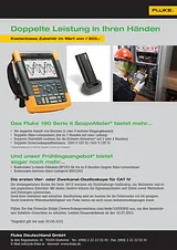 Fluke 190-202/S 2-channel hand-held oscilloscope, ScopeMeter® 190 series II, hand-held 4025554 Guia De Informação