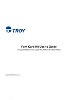 TROY Group Font Card Kit 4515 Справочник Пользователя