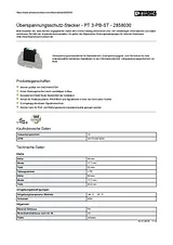 Phoenix Contact Surge protection connector PT 3-PB-ST 2858030 2858030 Data Sheet