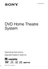Sony DAV-DZ171 Справочник Пользователя