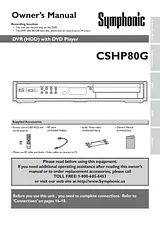 Symphonic CHSP80G Manuel D’Utilisation