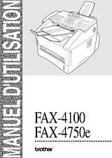 Brother FAX-4100/ FAX-4100e Mode D'Emploi