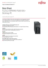 Fujitsu P500 E85+ LKN:P0500P0002FR Scheda Tecnica