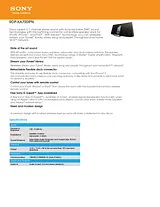 Sony RDP-XA700iPN Guia De Especificaciones