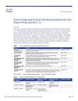 Cisco Cisco Prime Central 1.2 Guide D’Information