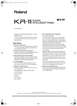 Roland KR-11 User Manual