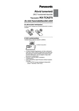 Panasonic KXTCA275CE Quick Setup Guide