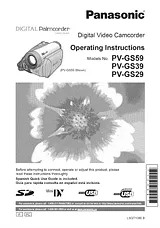 Panasonic PV-GS29 Справочник Пользователя