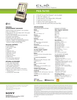Sony PEG-T615C Guide De Spécification