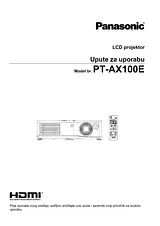 Panasonic PT-AX100E 작동 가이드