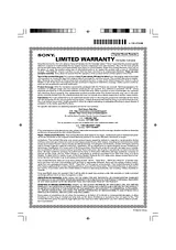 Sony PRS-T1 Warranty Information