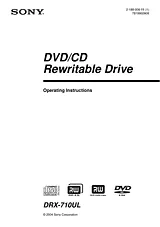 Sony DRX-710UL Manual Do Utilizador