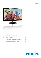 Philips LCD monitor with LED backlight 220V4LSB 220V4LSB/00 Manuel D’Utilisation