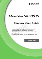 Canon SX500 IS Manuel D’Utilisation